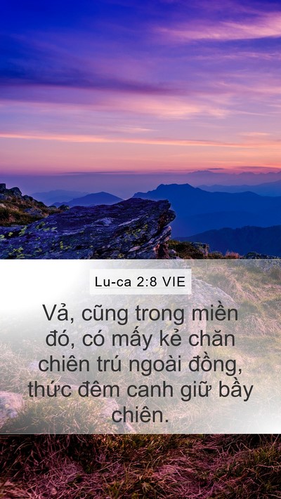 Lu-ca 2:8 VIE Mobile Phone Wallpaper - Vả, cũng trong miền đó, có mấy kẻ - Mobile Bible Verse Wallpaper