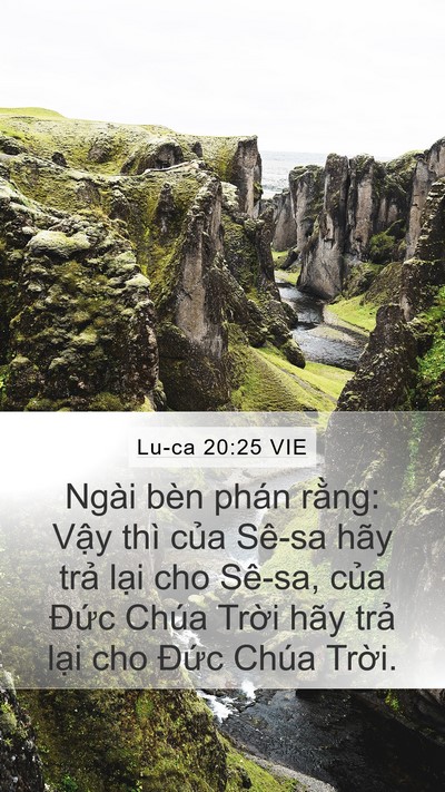 Lu-ca 20:25 VIE Bible Verse Image