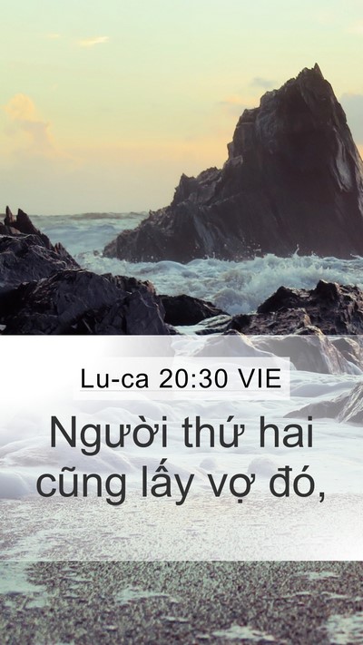 Lu-ca 20:30 VIE Mobile Phone Wallpaper - Người thứ hai cũng lấy vợ - Mobile Bible Verse Wallpaper