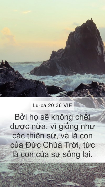 Lu-ca 20:36 VIE Mobile Phone Wallpaper - Bởi họ sẽ không chết được nữa, vì - Mobile Bible Verse Wallpaper