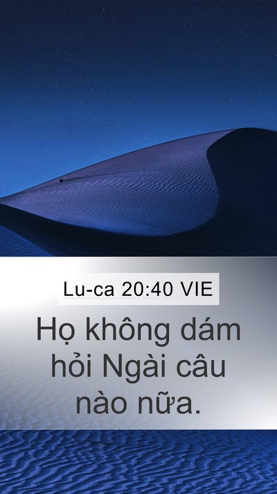 Lu-ca 20:40 VIE Bible Verse Image