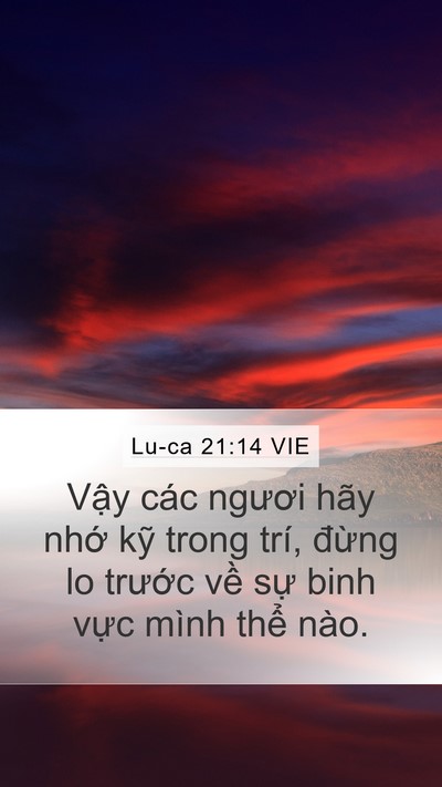 Lu-ca 21:14 VIE Bible Verse Image
