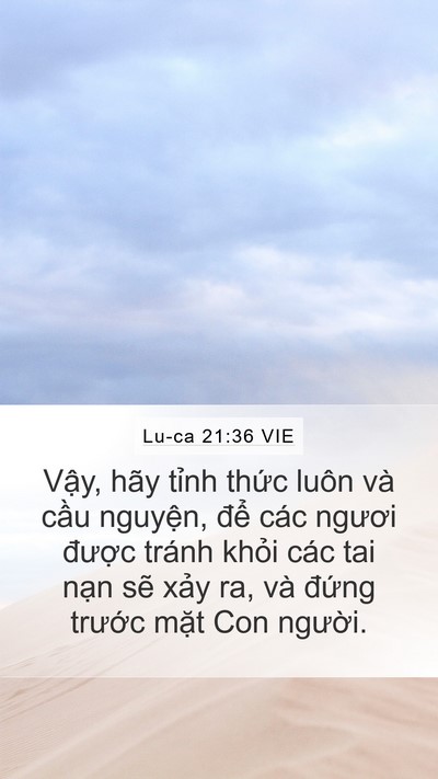 Lu-ca 21:36 VIE Bible Verse Image