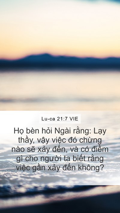 Lu-ca 21:7 VIE Bible Verse Image