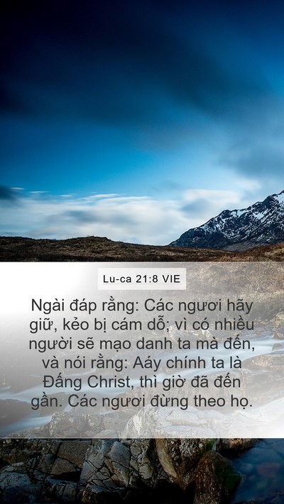 Lu-ca 21:8 VIE Bible Verse Image