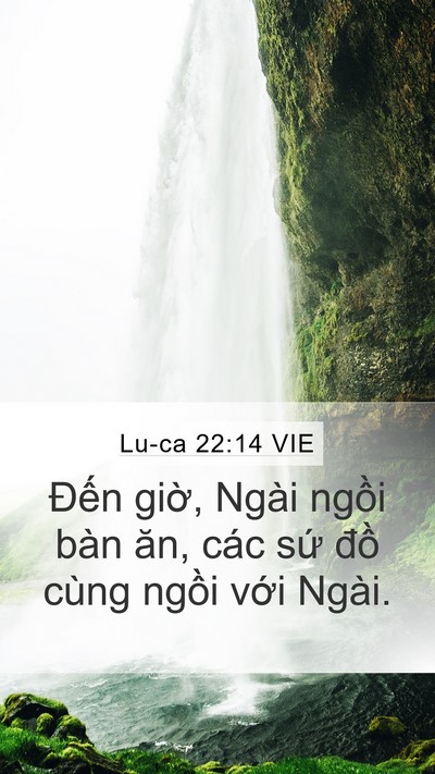 Lu-ca 22:14 VIE Bible Verse Image