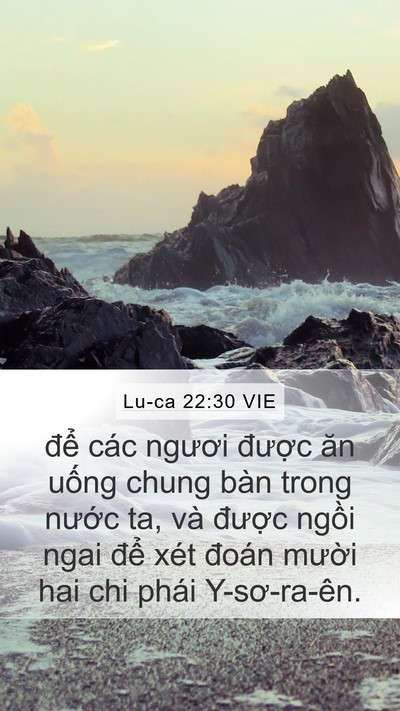 Lu-ca 22:30 VIE Bible Verse Image