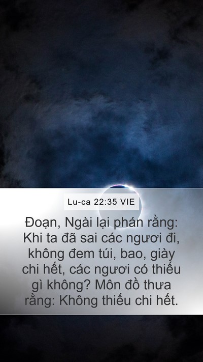 Lu-ca 22:35 VIE Bible Verse Image