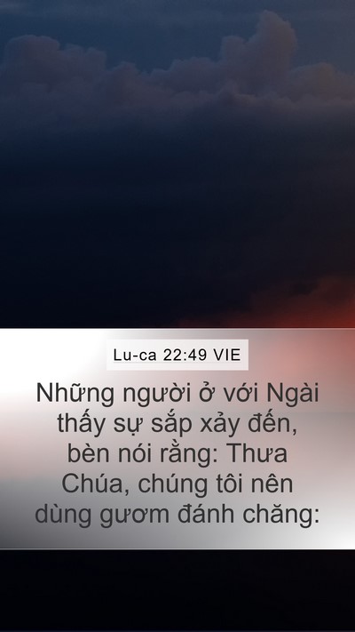 Lu-ca 22:49 VIE Bible Verse Image
