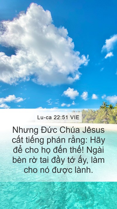 Lu-ca 22:51 VIE Mobile Phone Wallpaper - Nhưng Đức Chúa Jêsus cất tiếng phán - Mobile Bible Verse Wallpaper