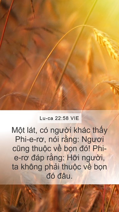 Lu-ca 22:58 VIE Bible Verse Image