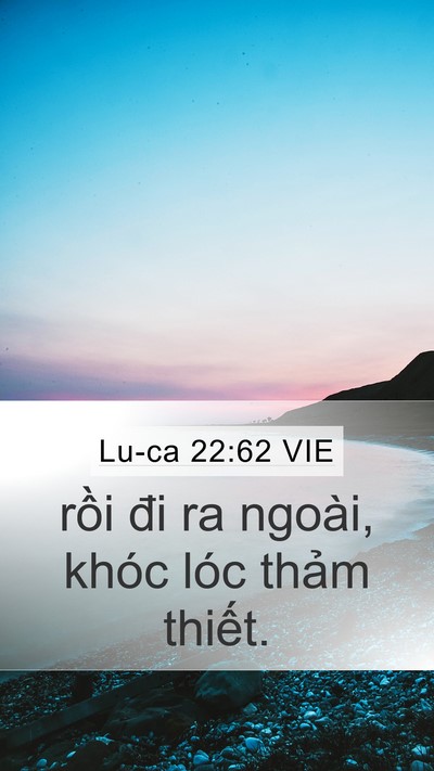 Lu-ca 22:62 VIE Mobile Phone Wallpaper - rồi đi ra ngoài, khóc lóc thảm - Mobile Bible Verse Wallpaper