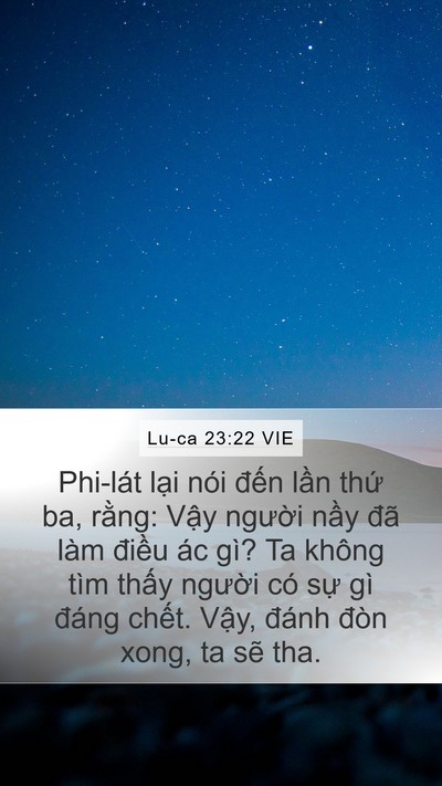 Lu-ca 23:22 VIE Bible Verse Image