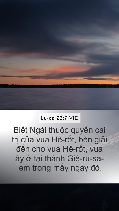 Lu-ca 23:7 VIE Bible Verse Image