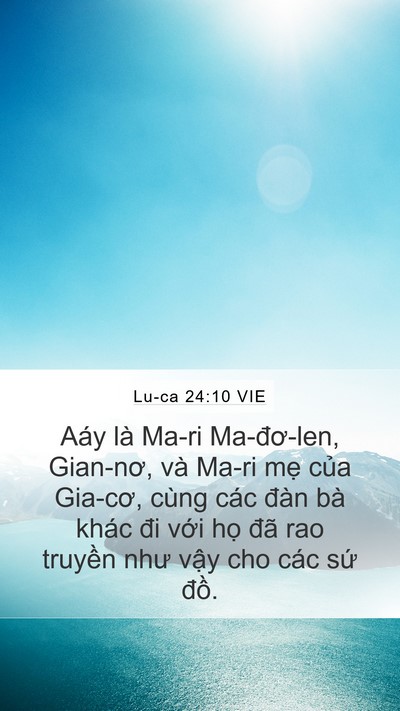 Lu-ca 24:10 VIE Bible Verse Image