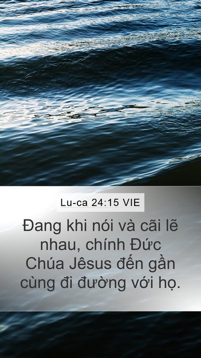 Lu-ca 24:15 VIE Mobile Phone Wallpaper - Đang khi nói và cãi lẽ nhau, chính Đức - Mobile Bible Verse Wallpaper