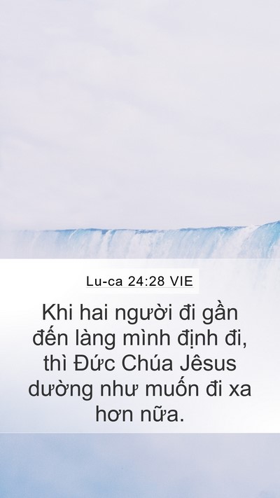 Lu-ca 24:28 VIE Bible Verse Image