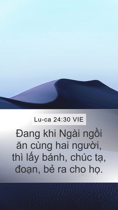 Lu-ca 24:30 VIE Bible Verse Image