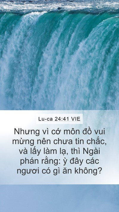 Lu-ca 24:41 VIE Mobile Phone Wallpaper - Nhưng vì cớ môn đồ vui mừng nên chưa - Mobile Bible Verse Wallpaper