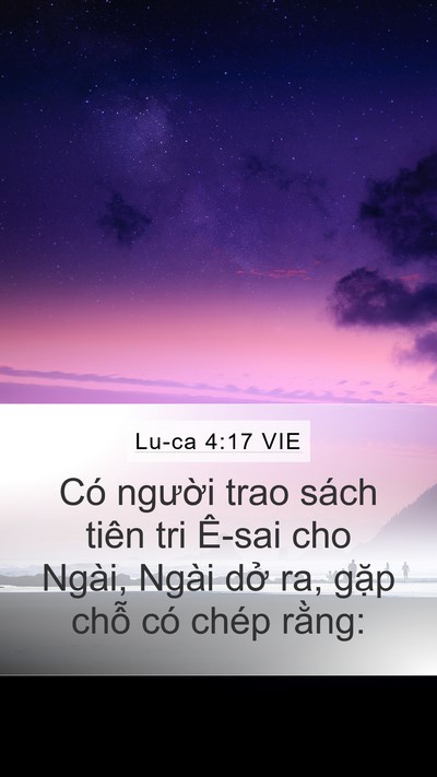 Lu-ca 4:17 VIE Mobile Phone Wallpaper - Có người trao sách tiên tri Ê-sai cho - Mobile Bible Verse Wallpaper