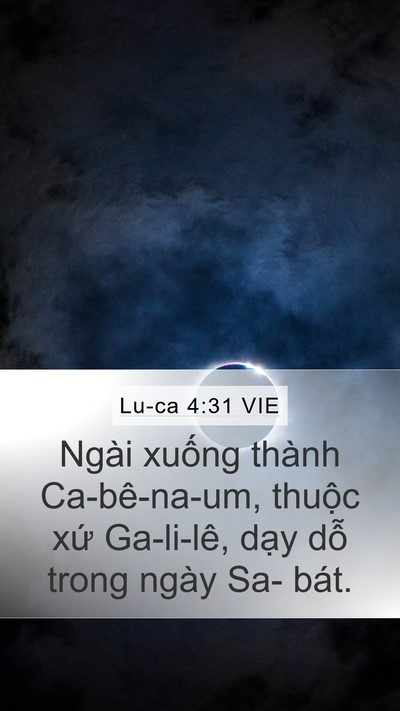 Lu-ca 4:31 VIE Bible Verse Image