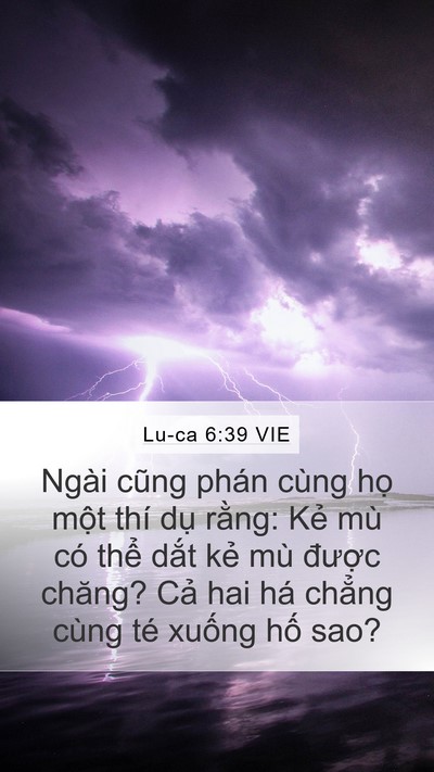 Lu-ca 6:39 VIE Mobile Phone Wallpaper - Ngài cũng phán cùng họ một thí dụ - Mobile Bible Verse Wallpaper