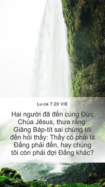 Lu-ca 7:20 VIE Mobile Phone Wallpaper - Hai người đã đến cùng Đức Chúa - Mobile Bible Verse Wallpaper