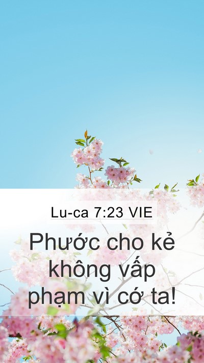 Lu-ca 7:23 VIE Mobile Phone Wallpaper - Phước cho kẻ không vấp phạm vì cớ - Mobile Bible Verse Wallpaper