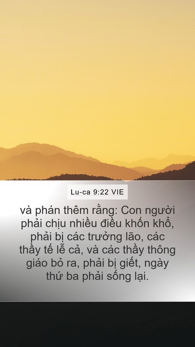 Lu-ca 9:22 VIE Bible Verse Image