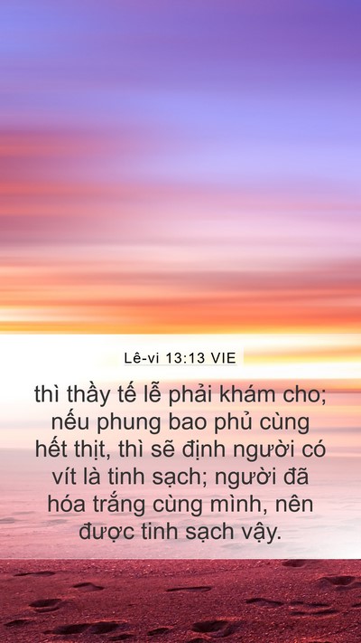 Lê-vi 13:13 VIE Mobile Phone Wallpaper - thì thầy tế lễ phải khám cho; nếu - Mobile Bible Verse Wallpaper