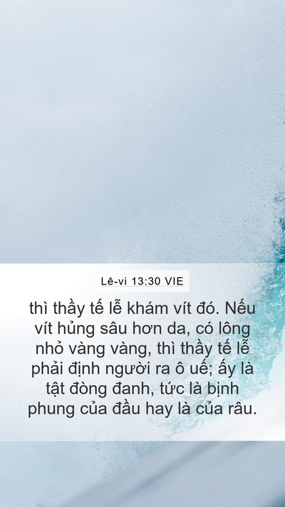 Lê-vi 13:30 VIE Bible Verse Image