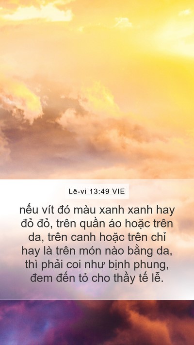 Lê-vi 13:49 VIE Bible Verse Image