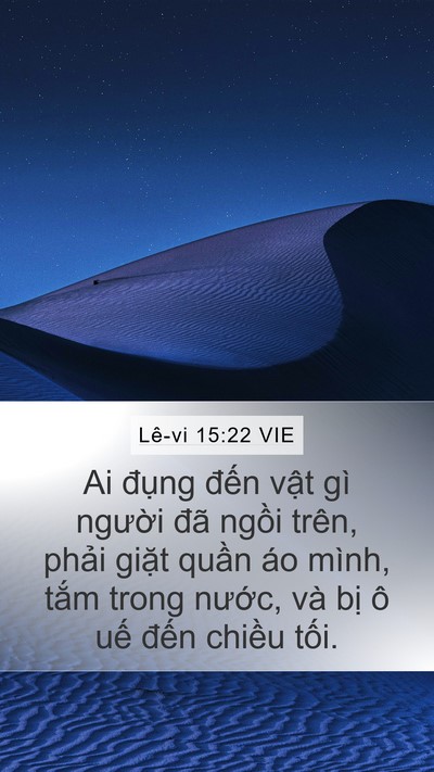 Lê-vi 15:22 VIE Mobile Phone Wallpaper - Ai đụng đến vật gì người đã ngồi - Mobile Bible Verse Wallpaper