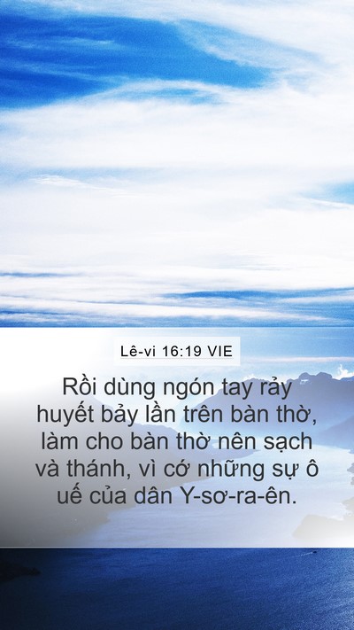 Lê-vi 16:19 VIE Bible Verse Image