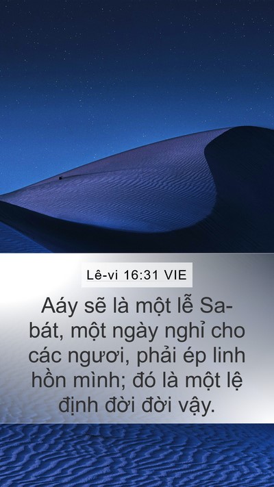 Lê-vi 16:31 VIE Bible Verse Image