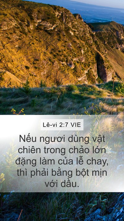 Lê-vi 2:7 VIE Mobile Phone Wallpaper - Nếu ngươi dùng vật chiên trong chảo - Mobile Bible Verse Wallpaper