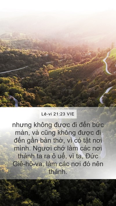 Lê-vi 21:23 VIE Mobile Phone Wallpaper - nhưng không được đi đến bức màn, và - Mobile Bible Verse Wallpaper
