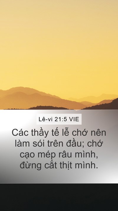 Lê-vi 21:5 VIE Bible Verse Image