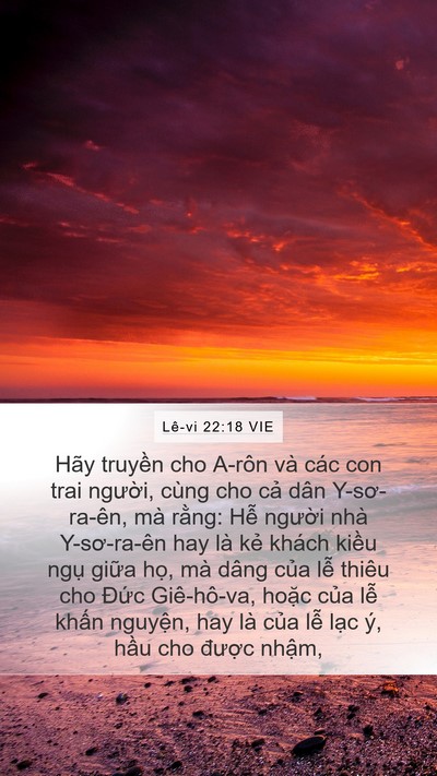 Lê-vi 22:18 VIE Bible Verse Image