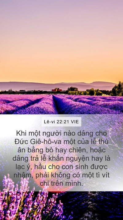 Lê-vi 22:21 VIE Bible Verse Image