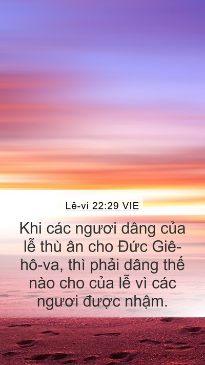 Lê-vi 22:29 VIE Bible Verse Image