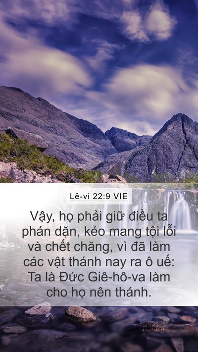 Lê-vi 22:9 VIE Bible Verse Image