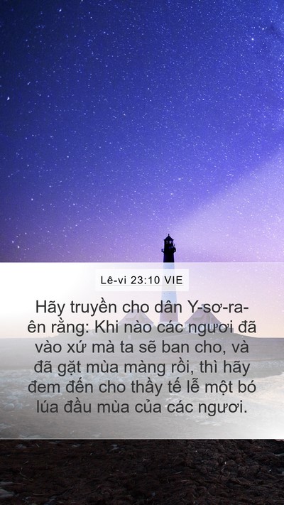 Lê-vi 23:10 VIE Bible Verse Image