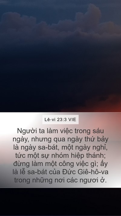 Lê-vi 23:3 VIE Bible Verse Image