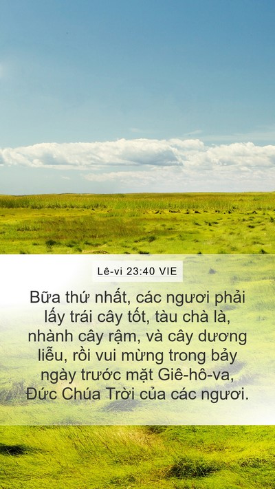 Lê-vi 23:40 VIE Bible Verse Image