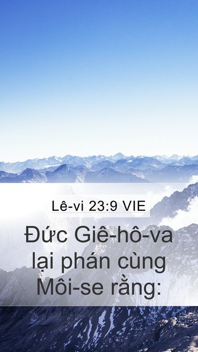 Lê-vi 23:9 VIE Mobile Phone Wallpaper - Đức Giê-hô-va lại phán cùng Môi-se - Mobile Bible Verse Wallpaper
