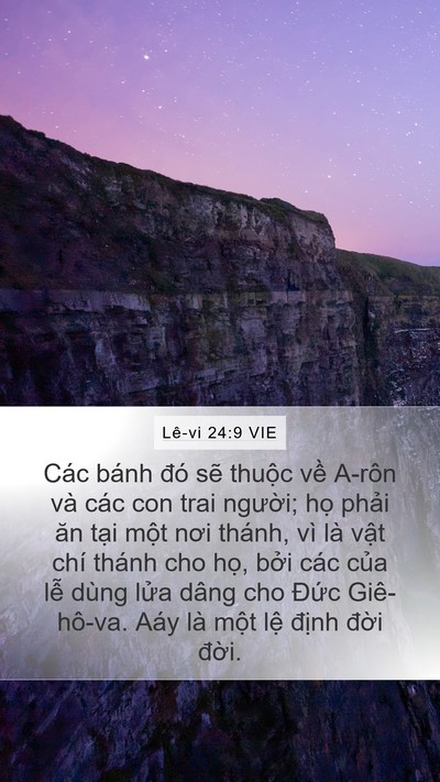 Lê-vi 24:9 VIE Bible Verse Image