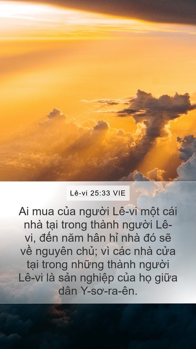 Lê-vi 25:33 VIE Mobile Phone Wallpaper - Ai mua của người Lê-vi một cái nhà - Mobile Bible Verse Wallpaper