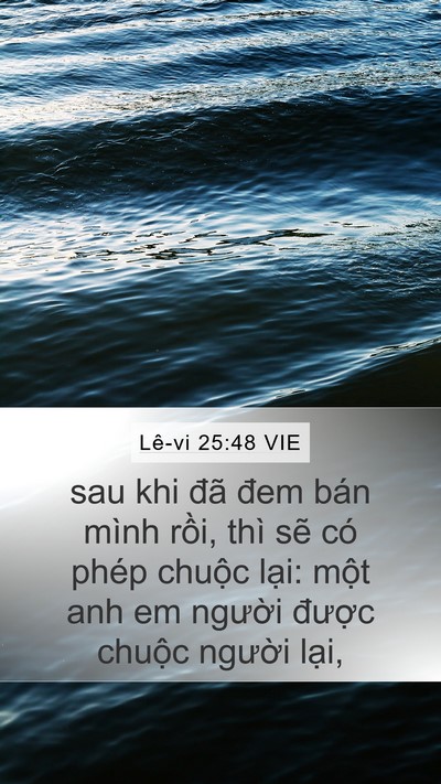 Lê-vi 25:48 VIE Mobile Phone Wallpaper - sau khi đã đem bán mình rồi, thì sẽ có - Mobile Bible Verse Wallpaper