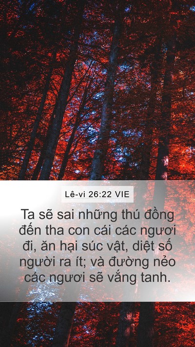Lê-vi 26:22 VIE Bible Verse Image